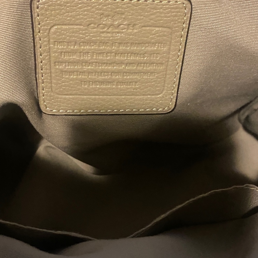Coach Pebbled Leather Tote in Taupe - Picture 8 of 15